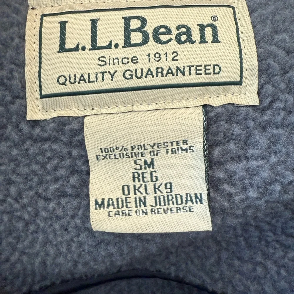 L.L. Bean Men's Blue Full-Zip Sweater jacket size s mint